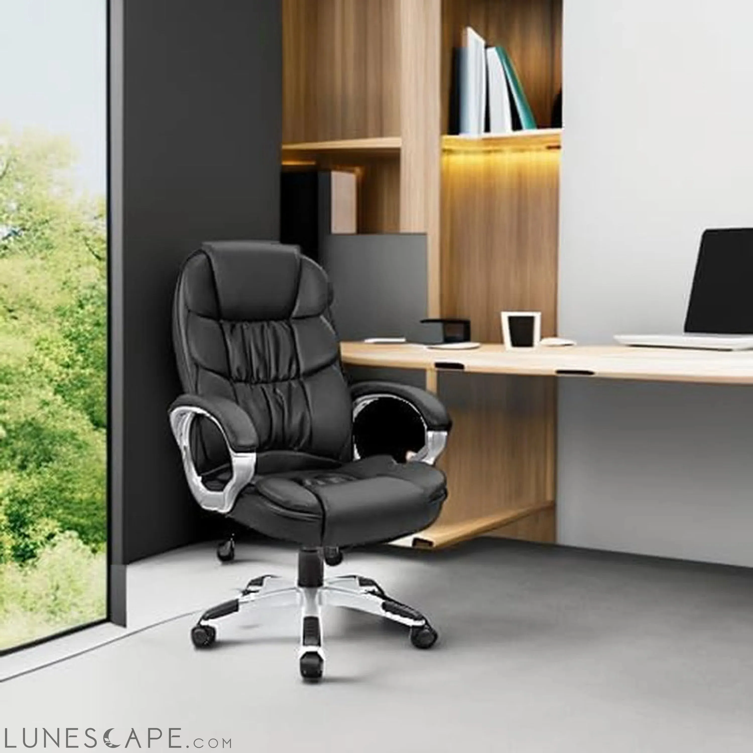 Office Chair High Back Computer Desk Chair, PU Leather Adjustable