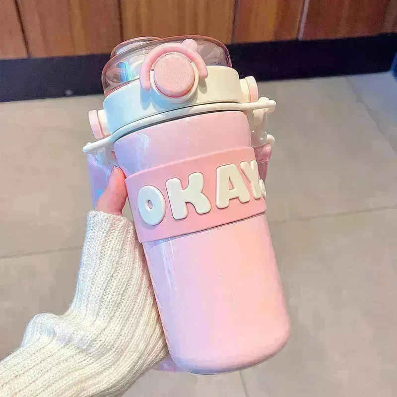 Okay To Drink 2 in 1 Water Bottle (650 ml)