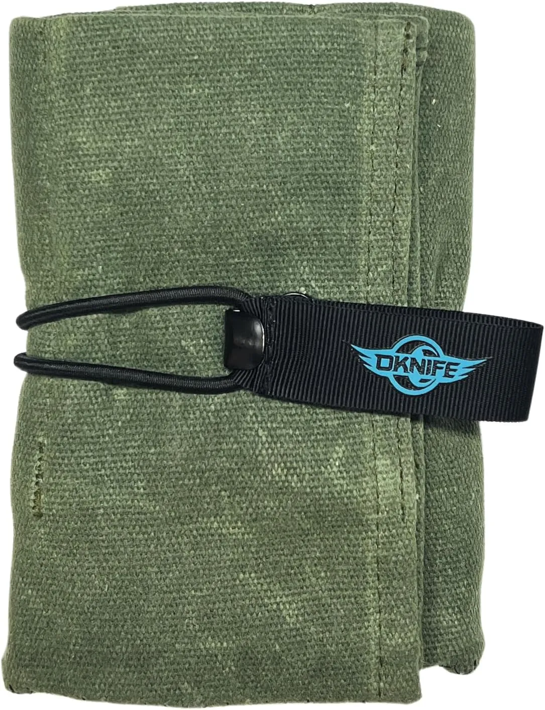 OKNIFE Exploit Mini Tactical EDC Pouch, Multifunctional Flashlight Knifebag, Tool Roll Bag with Patch field and Snap Button, Display Storage Bag with 6 Slots for Pocket EDC Flashlights and Tools (ODG)