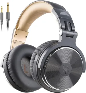 OneOdio Wired Over Ear Headphones Studio Monitor & Mixing DJ Stereo Headsets with 50mm Neodymium Drivers and 1/4 to 3.5mm Jack for AMP Computer Recording Podcast Keyboard Guitar Laptop - Grey