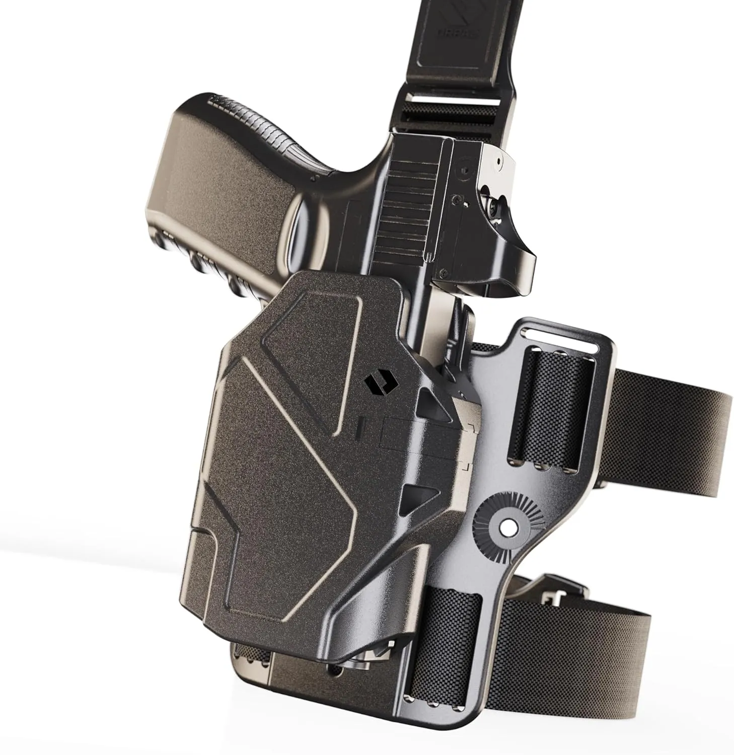 Orpaz Delta G34 Light Bearing Holster Compatible with Glock 34 Holster with Light, Level II Modular Flashlight Adapter and Innovative Flashlight Protector Cap - Unisex