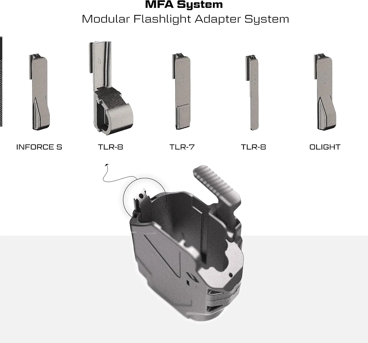 Orpaz Delta G34 Light Bearing Holster Compatible with Glock 34 Holster with Light, Level II Modular Flashlight Adapter and Innovative Flashlight Protector Cap - Unisex