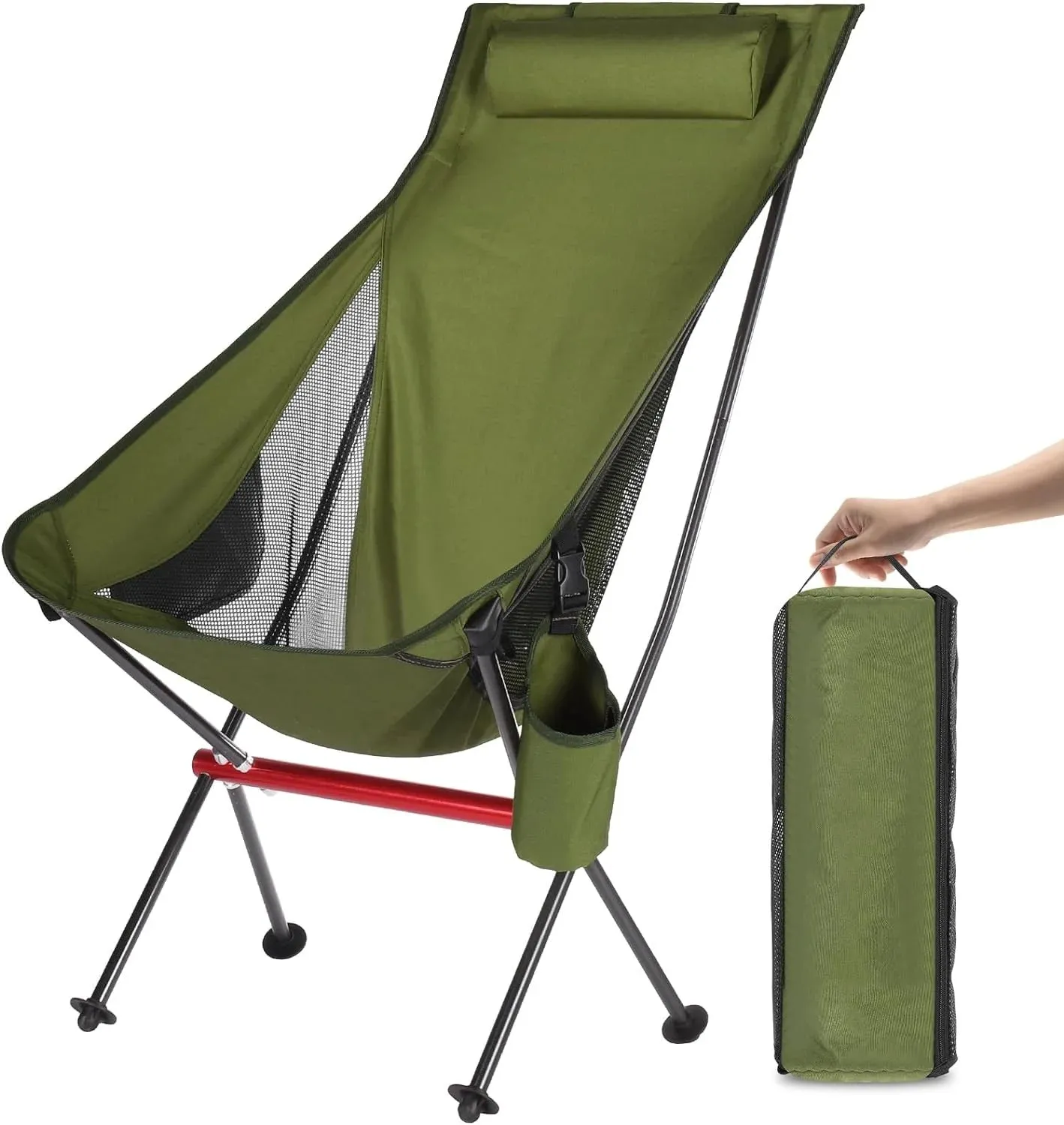 Outdoor Camping Ultralight Folding Chair Travel Chair Fishing BBQ Hiking Strong High Load 150kg Beach Oxford Cloth Fishing Chair