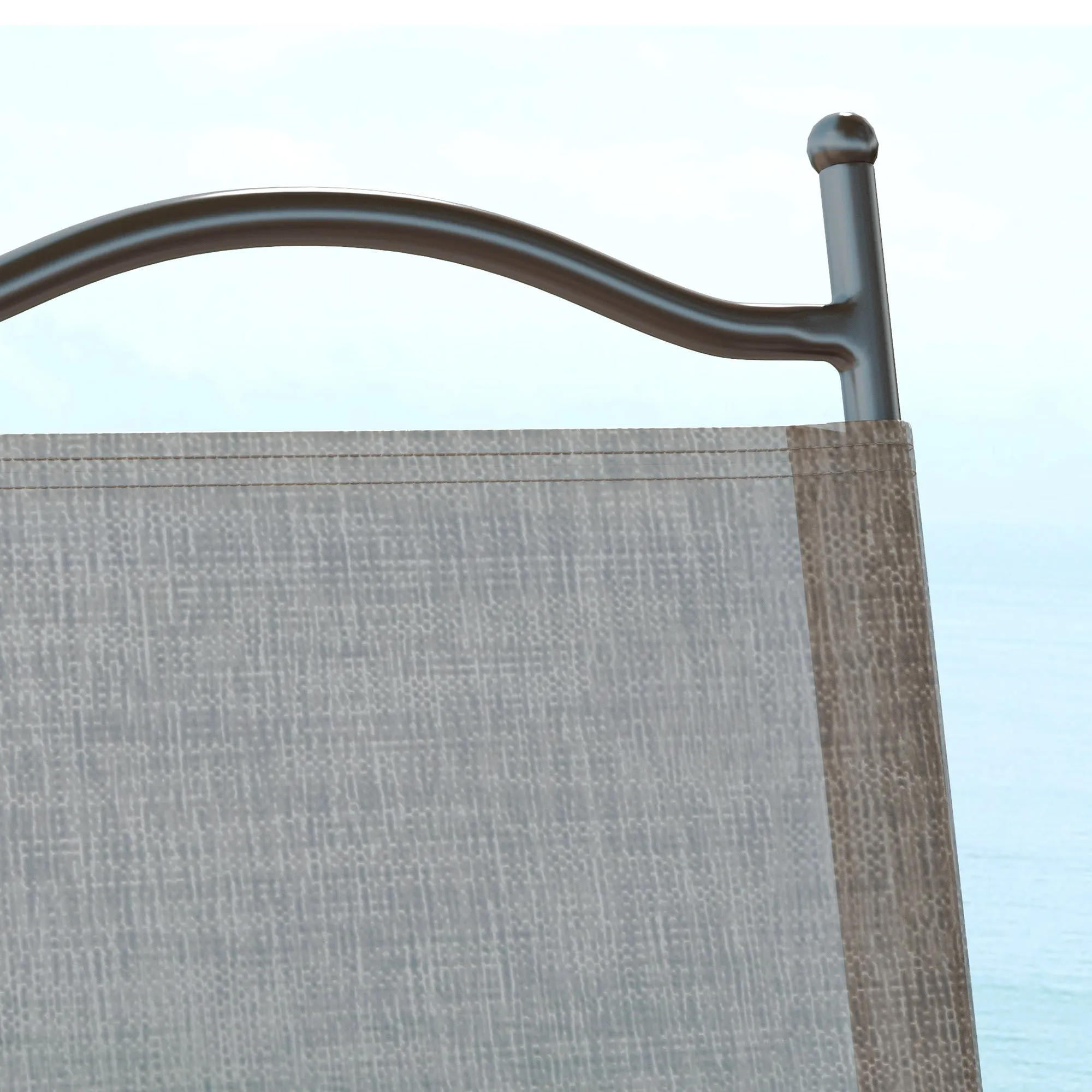 Outdoor Dining Chairs Set of 2, Folding Outdoor Patio Chairs with Armrests, Mesh Seat, High Backrest, All Weather for Backyard, Balcony, Porch, Poolside, Deck, Brown