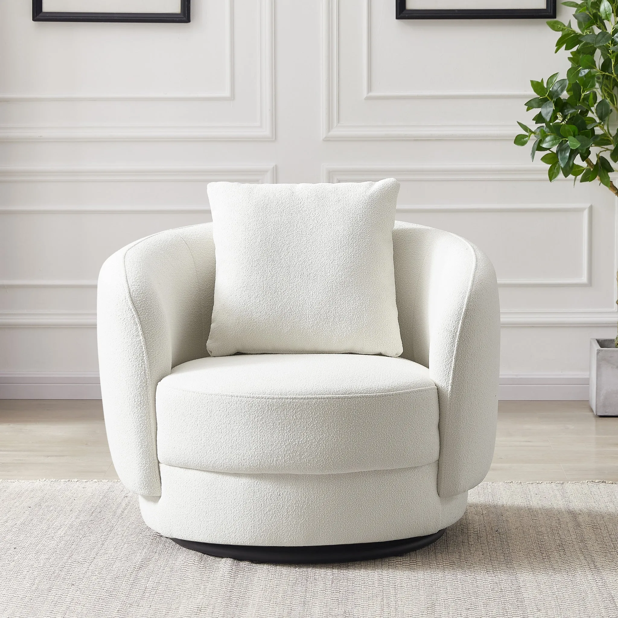 Perth Beige Boucle Lounge Chair