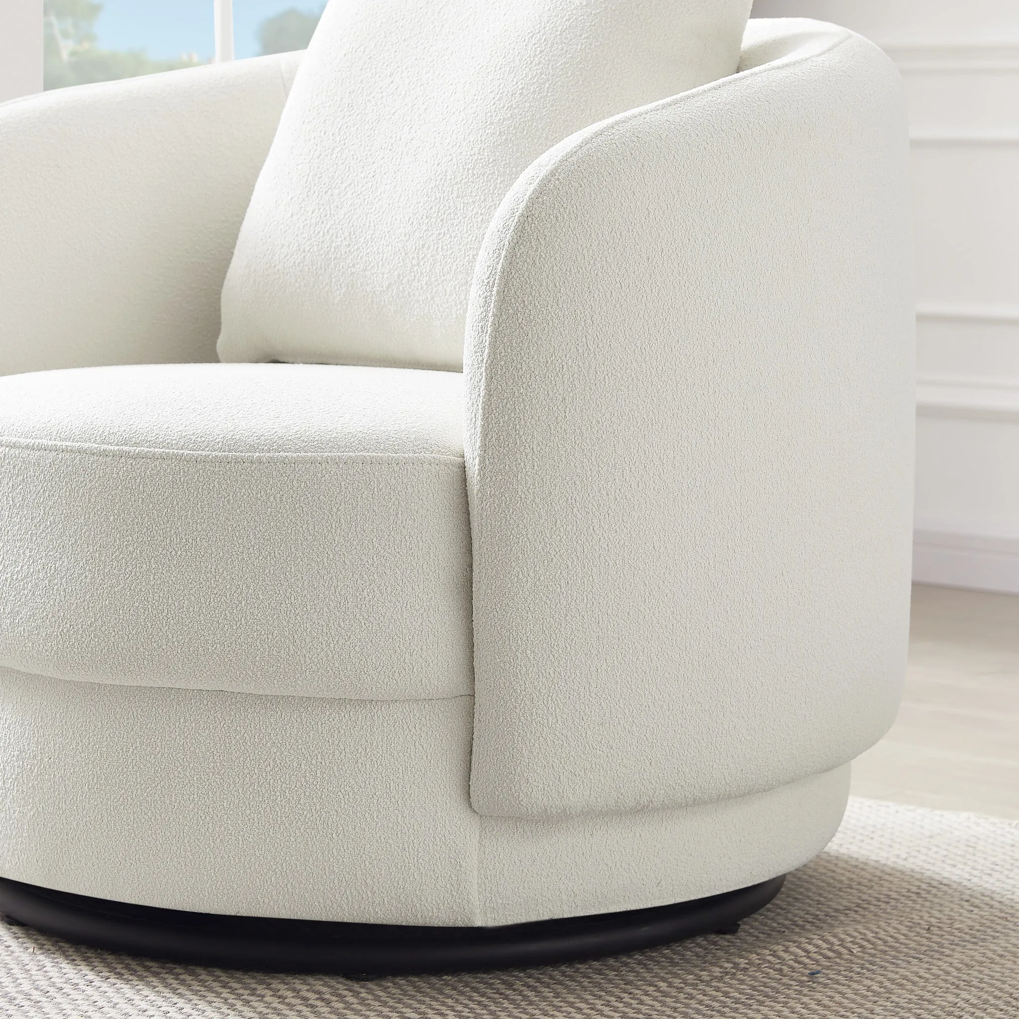 Perth Beige Boucle Lounge Chair