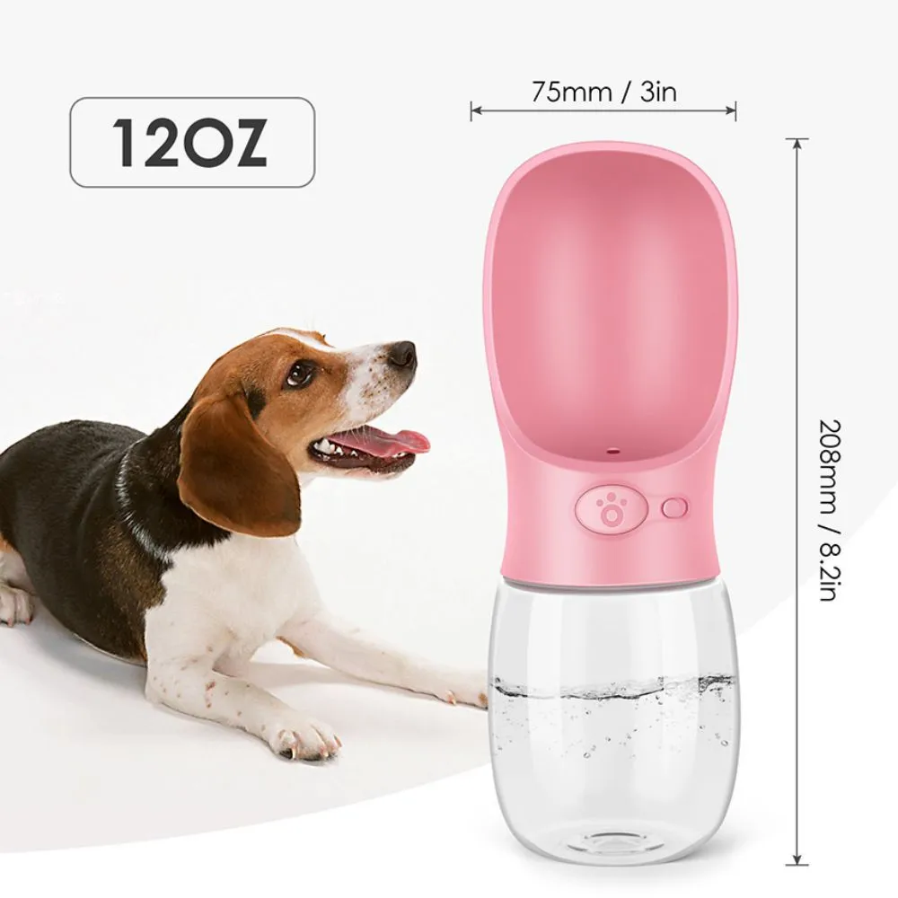 Pet Travel Water Bottle Portable Dogs Drinking Feeder Leak-Proof Dispenser - Blue