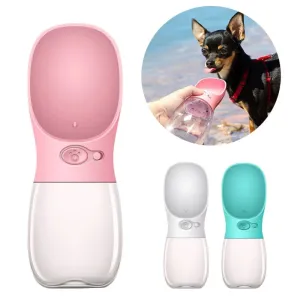 Pet Travel Water Bottle Portable Dogs Drinking Feeder Leak-Proof Dispenser - Blue