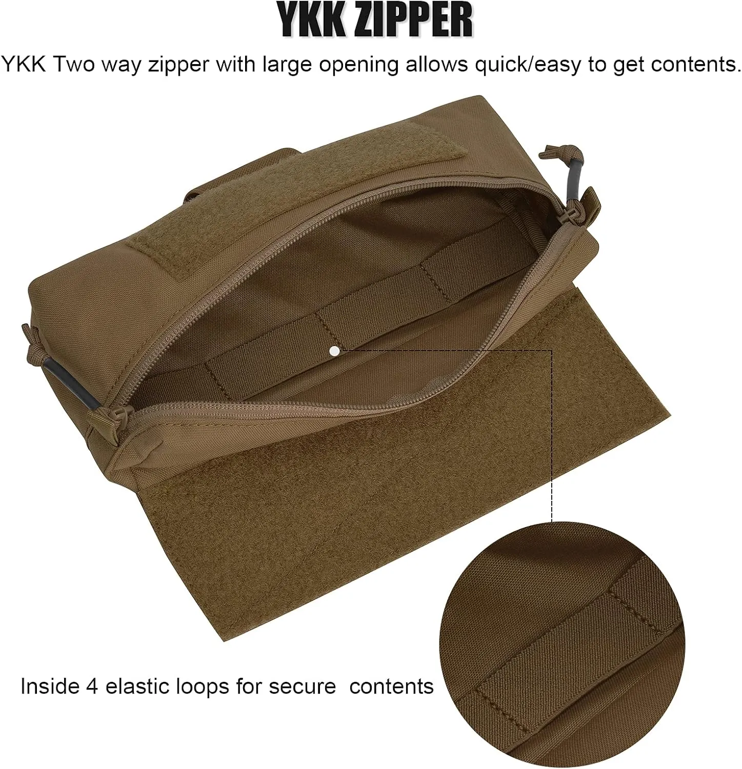 PETAC GEAR Tactical Mini Drop Pouch Fanny Pack Tool Pouch for Tactial Vest Chest Rig