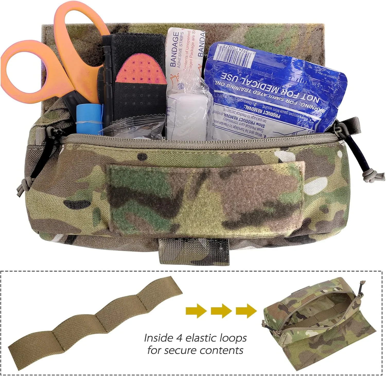 PETAC GEAR Tactical Mini Drop Pouch Fanny Pack Tool Pouch for Tactial Vest Chest Rig