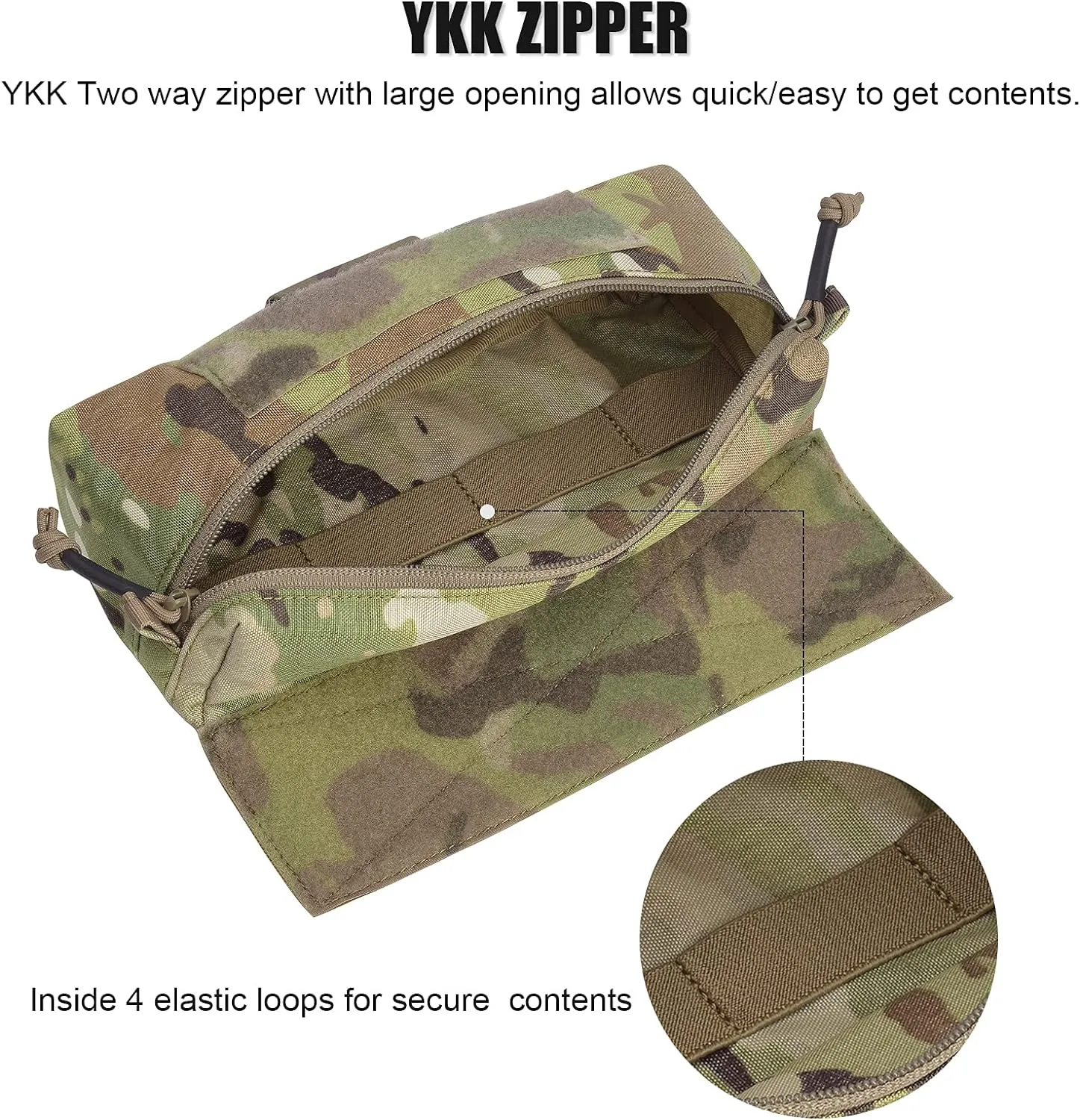 PETAC GEAR Tactical Mini Drop Pouch Fanny Pack Tool Pouch for Tactial Vest Chest Rig