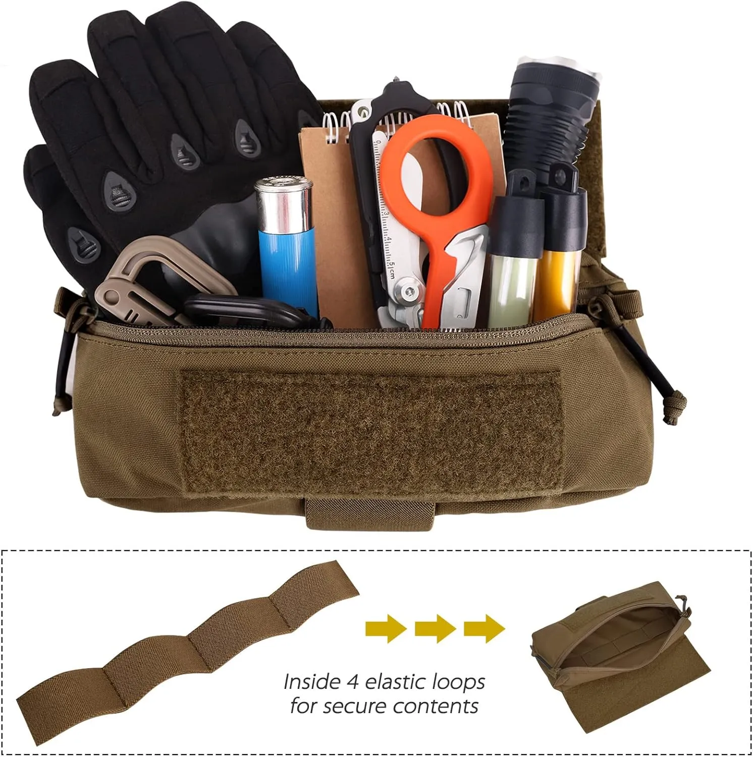 PETAC GEAR Tactical Mini Drop Pouch Fanny Pack Tool Pouch for Tactial Vest Chest Rig
