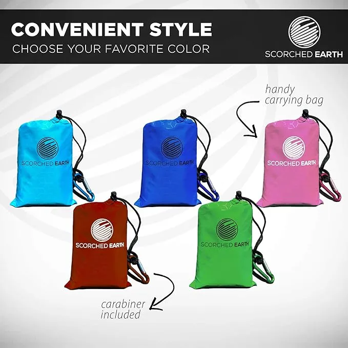 Pocket Blanket for Beach, Travel, Outdoor, Camping, Hiking, Picnic, Festival, Sports - Water Resistant, Compact, Durable Tarp, Corner Pockets, Bag, Built in Stakes (Royal Blue, 60x55)