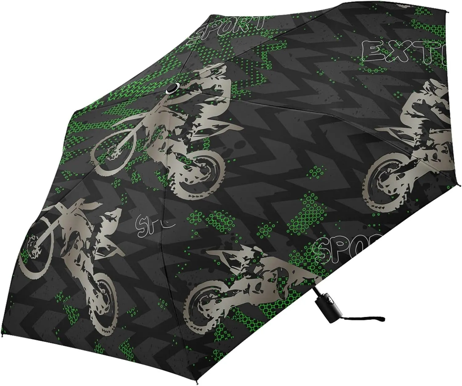 Poeticcity Automatic Folding Umbrella, Auto Open/Close Anti-UV 3 Folds Parasol, Compact Windproof Strong Umbrellas for Travel Sun & Rain
