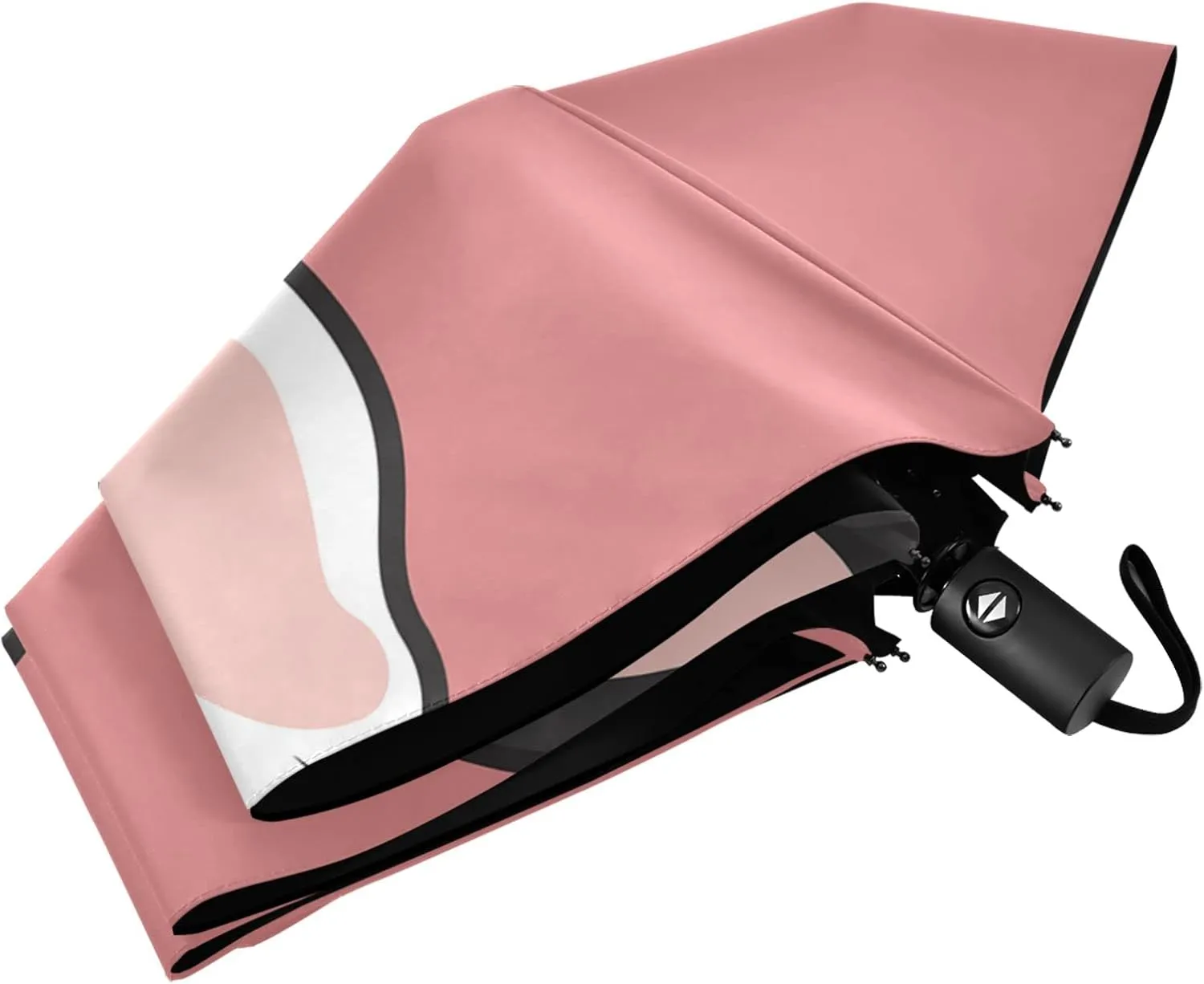 Poeticcity Automatic Folding Umbrella, Auto Open/Close Anti-UV 3 Folds Parasol, Compact Windproof Strong Umbrellas for Travel Sun & Rain