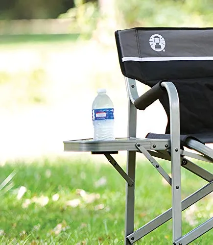 Portable Aluminum Camp Chair w/ Side Table & Cup Holder,Lightweight Folding Chair
