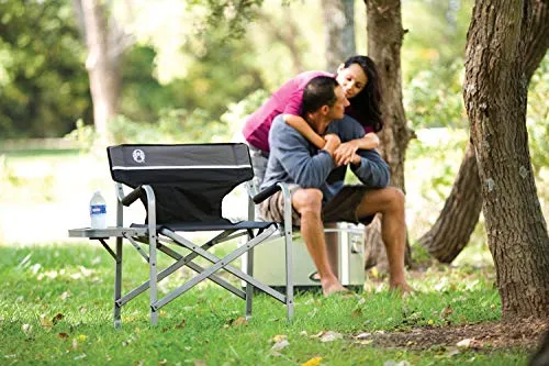 Portable Aluminum Camp Chair w/ Side Table & Cup Holder,Lightweight Folding Chair