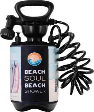 Portable Pressurized Shower - Stoked 1.3G - Manual Pump System - Insulated Cover for Hot/Cold Water - Perfect as a Camp, Surf, Beach, Dog and Outdoor Shower - No Power Needed