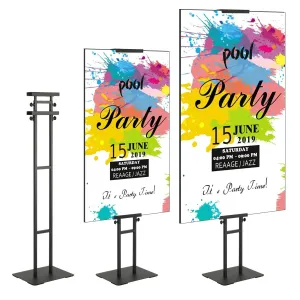 Poster Stand with Shock-absorbing Base for Display, for Board and Foam - 3.9" to 75"