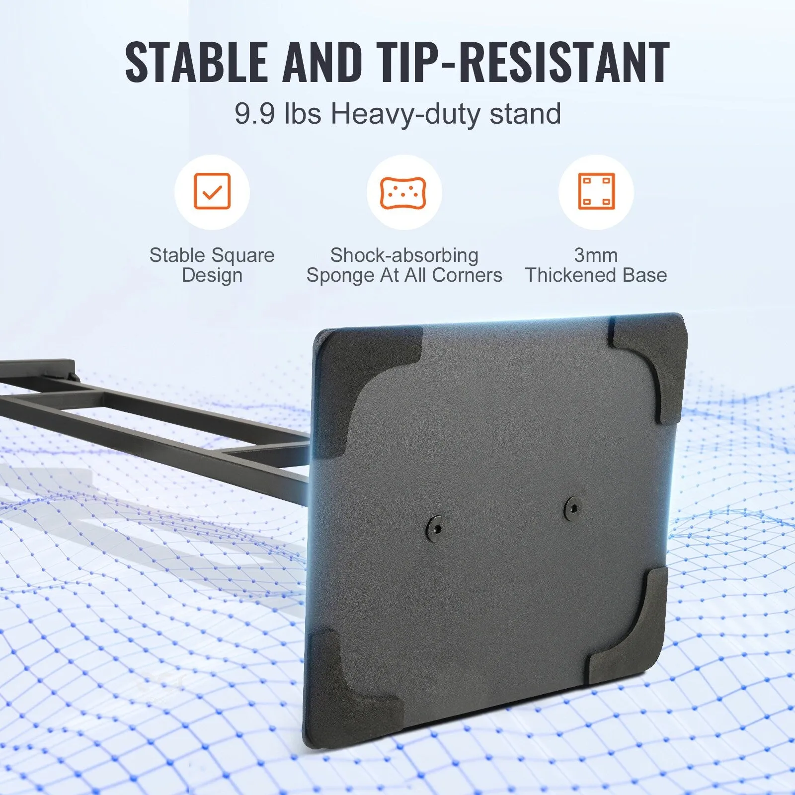 Poster Stand with Shock-absorbing Base for Display, for Board and Foam - 3.9" to 75"