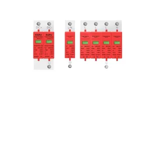 Power Surge Protective Device SPD Arrester Low Voltage House 1/2/3/4 Pole Surge Voltage Protection DC 500V 800V 1000V 40KA 60KA(1P,DC1000V 30-60KA)