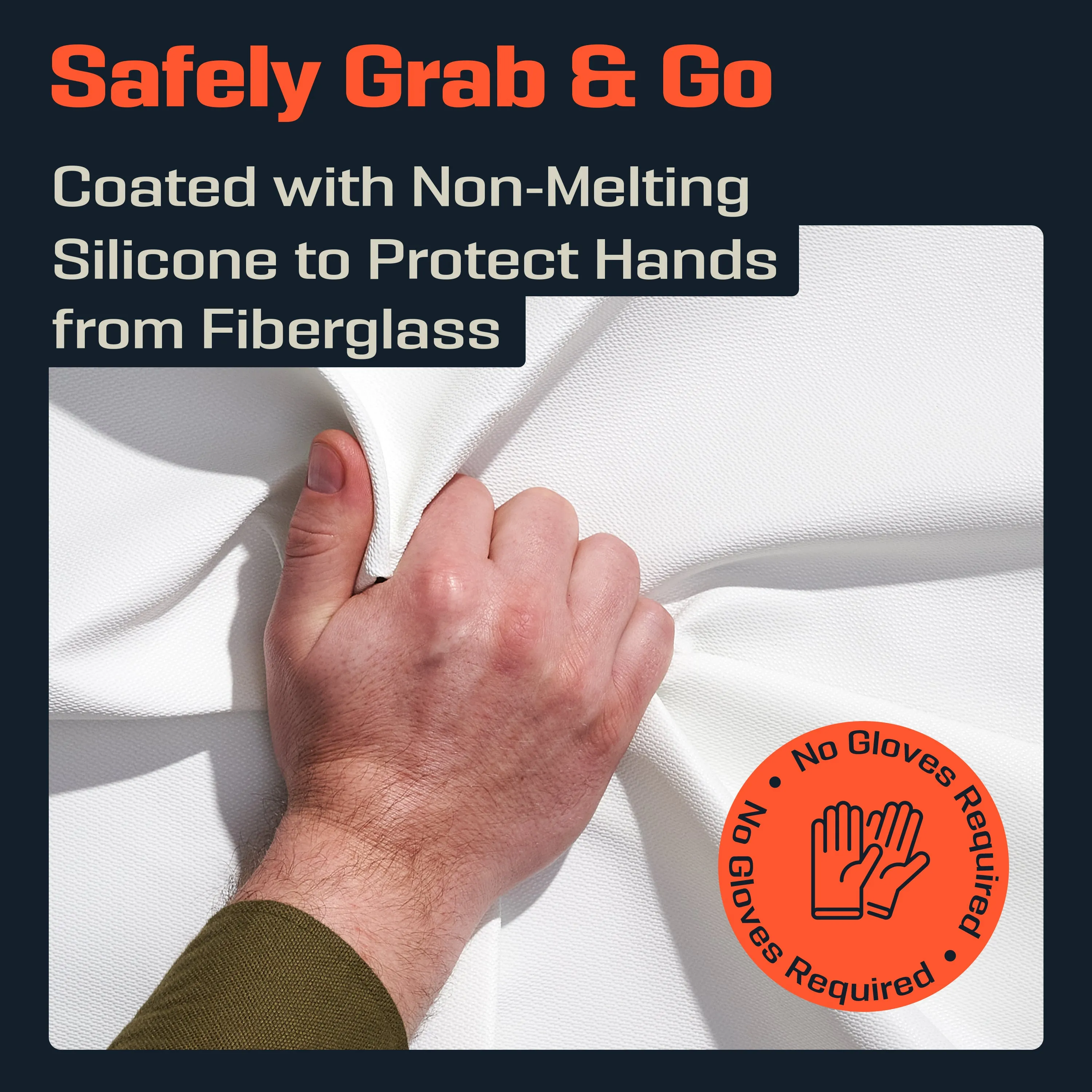 PREPARED4X Emergency Fire Blankets for Home - Fiberglass Protection Flame Smoke Suppression Blankets (2-Pack)