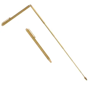 PRETYZOOM 2pcs Retractable Dowsing Rods Copper Water Detection Probe for Feng Shui and Treasure Hunting Lightweight Divining Tool with Storage Bag