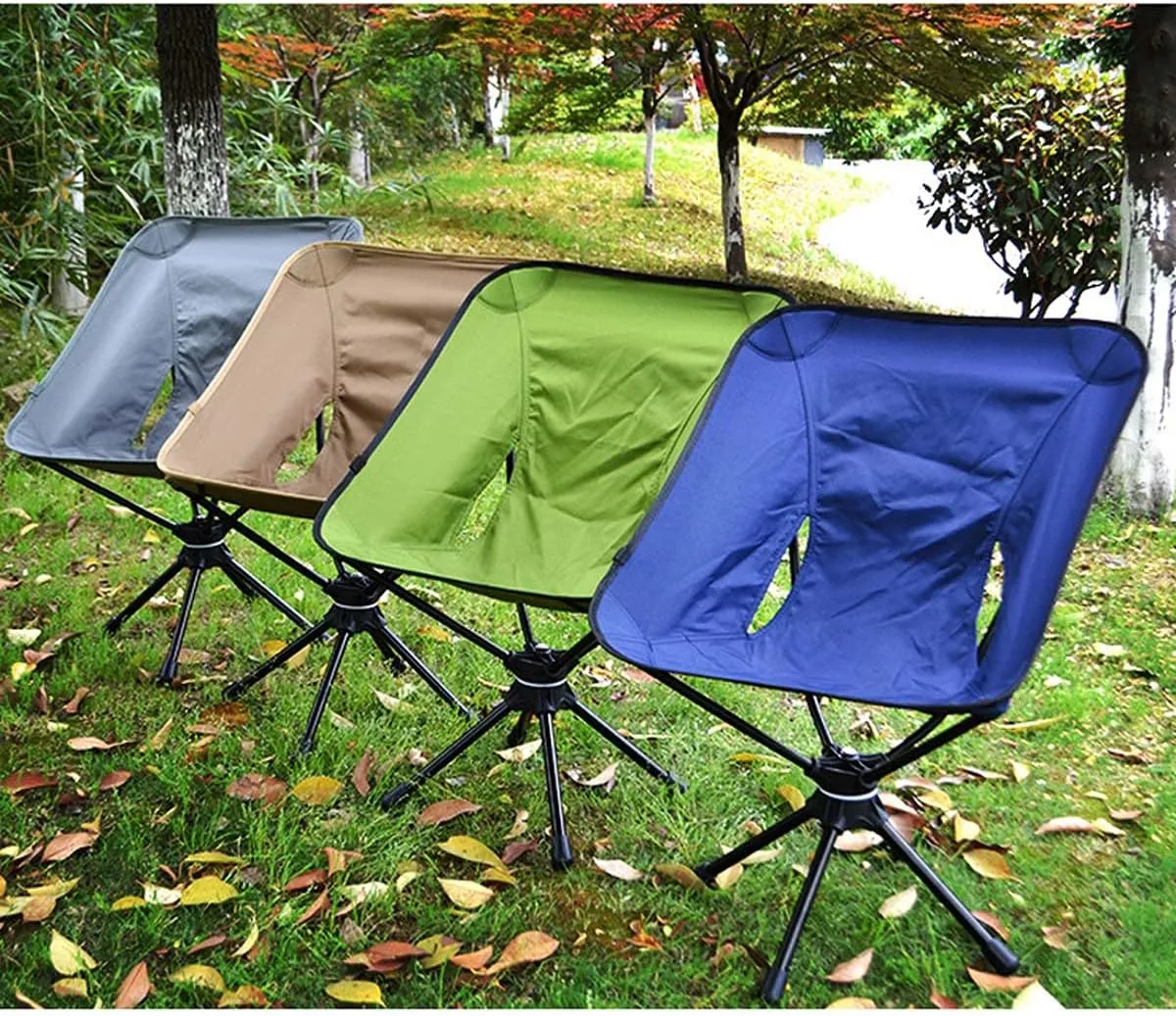 Recliner Chair,Ultralight Folding Swivel Chairs Picnic Beach Fishing Folding Chair Outdoor Backpacking Lightweight Chair with Carry Bag for Camping Hiking,Green