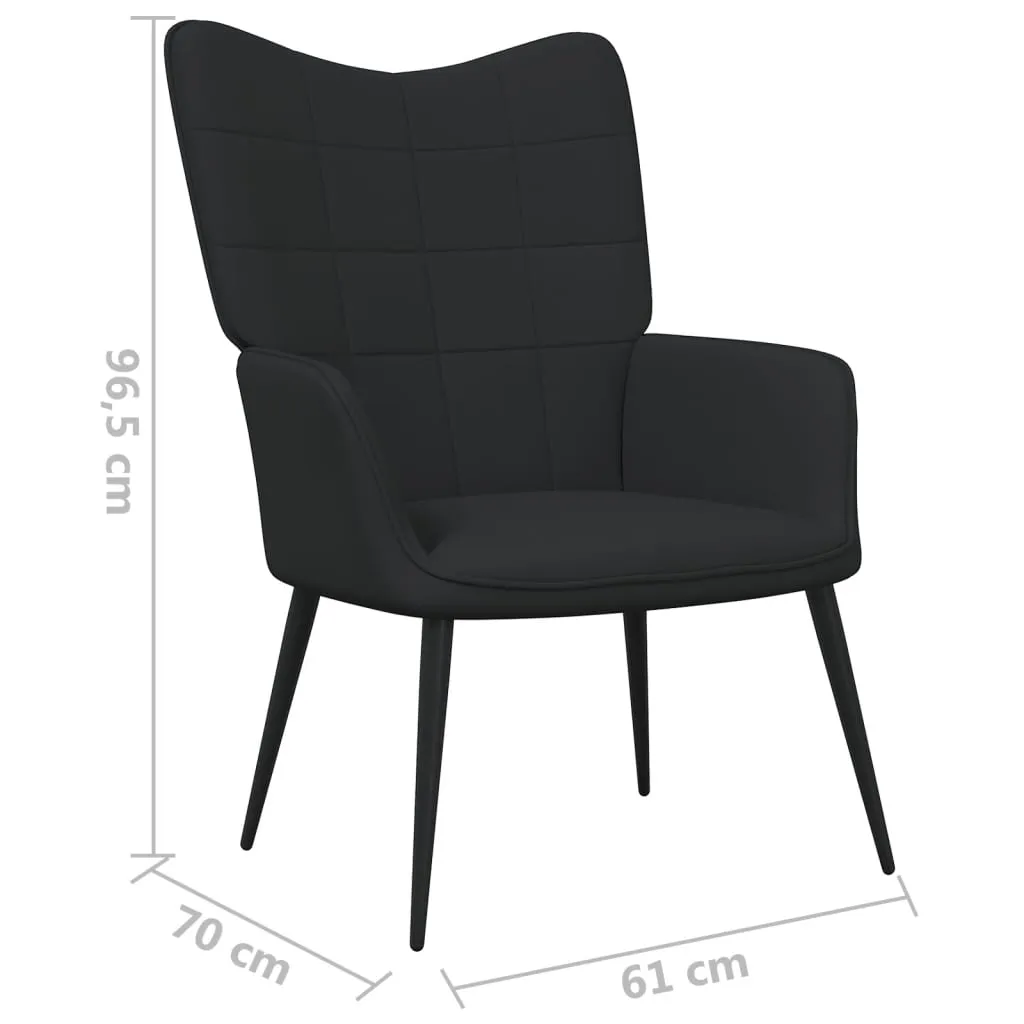 Relaxing Chair Black Fabric