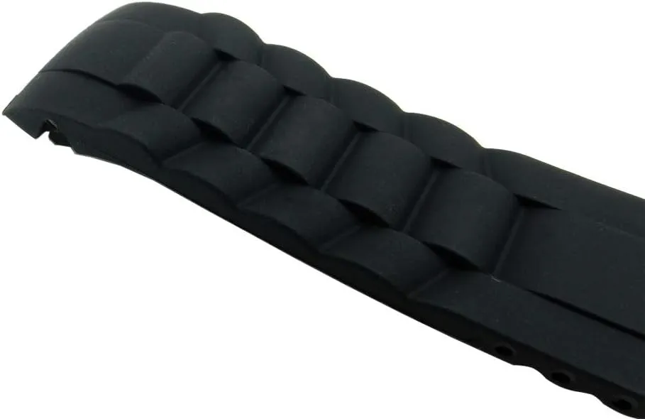 Replacement Watch Straps 16mm 18mm 20mm 22mm 24mm 26mm Silicone Rubber Diver Silicone Arc Watch Strap With Folding Stainless Steel Clasp Buckle And Tool (Band Width : 26mm)