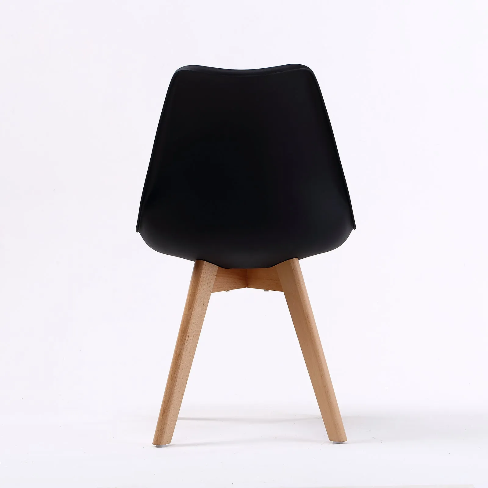 Retro (Set of 4) PU Leather Dining Chairs - Black