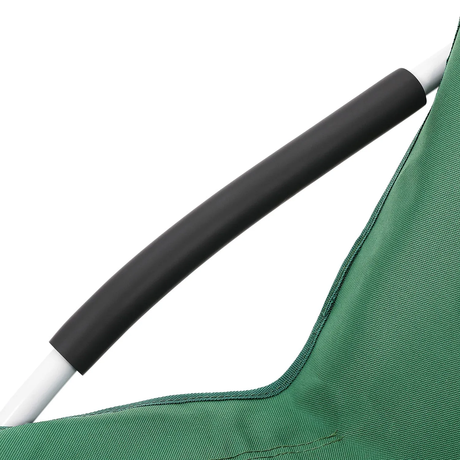Rootz 2 Pack Green Beach Chairs - Folding Seats - Portable Lounge Chairs - 600D Oxford Fabric - Powder Coated Steel Tubes - Lightweight and Durable - Compact Design - 56cm x 53cm x 74cm