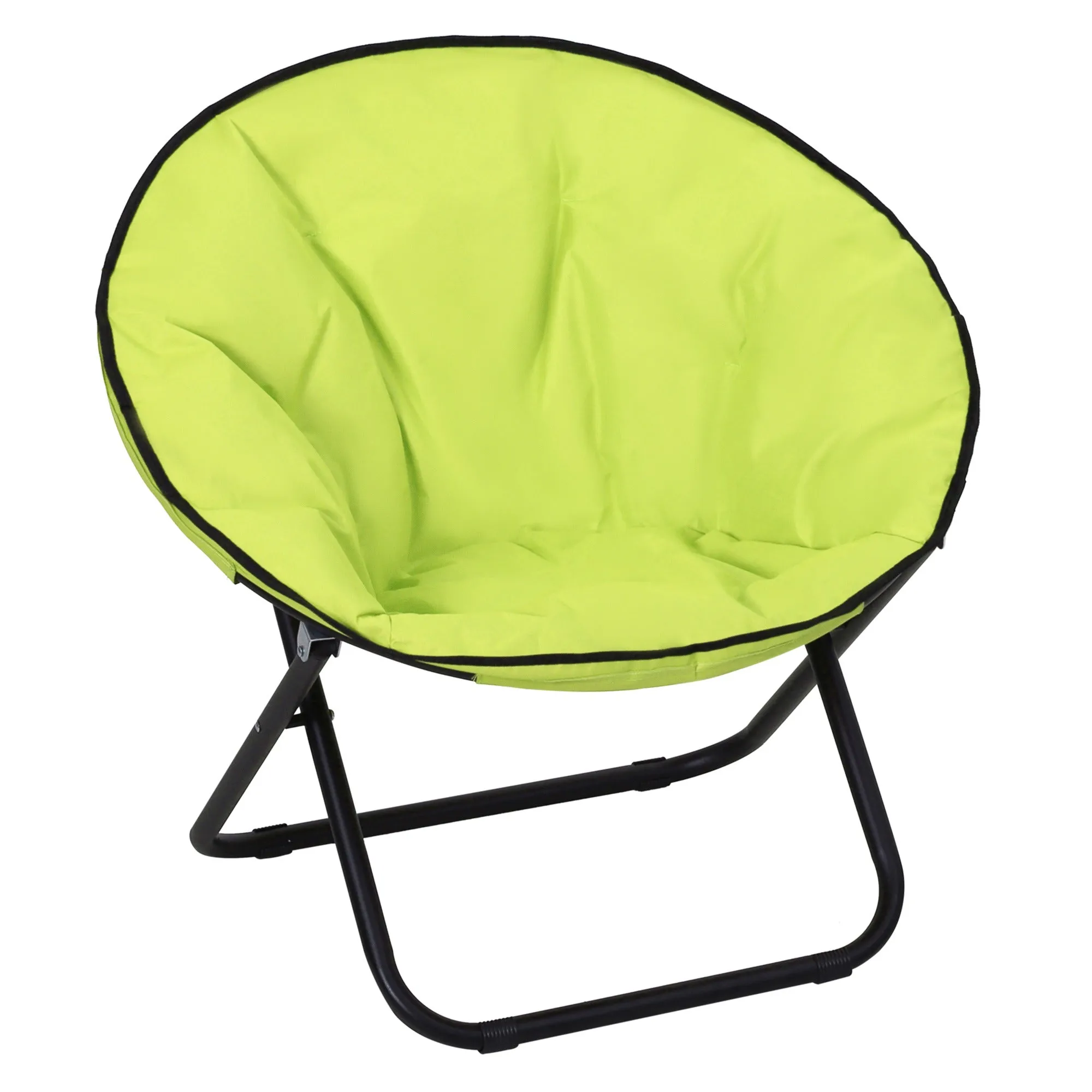 Rootz Yellow Folding Chair - Camping Armchair - Garden Chair - Upholstery Chair - Foldable Metal   Oxford Fabric - 80cm x 80cm x 75cm