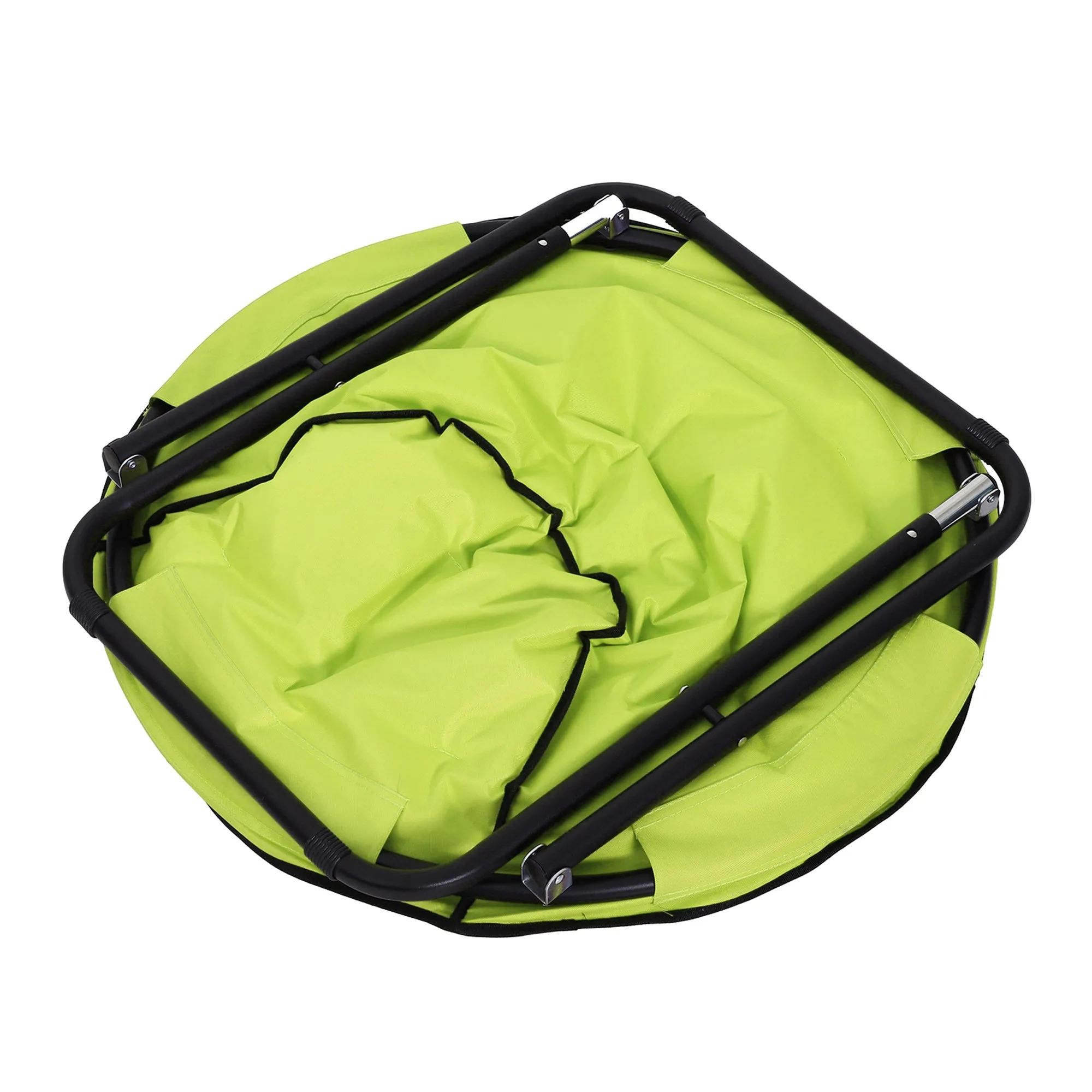 Rootz Yellow Folding Chair - Camping Armchair - Garden Chair - Upholstery Chair - Foldable Metal   Oxford Fabric - 80cm x 80cm x 75cm