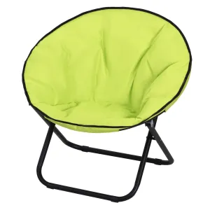 Rootz Yellow Folding Chair - Camping Armchair - Garden Chair - Upholstery Chair - Foldable Metal   Oxford Fabric - 80cm x 80cm x 75cm