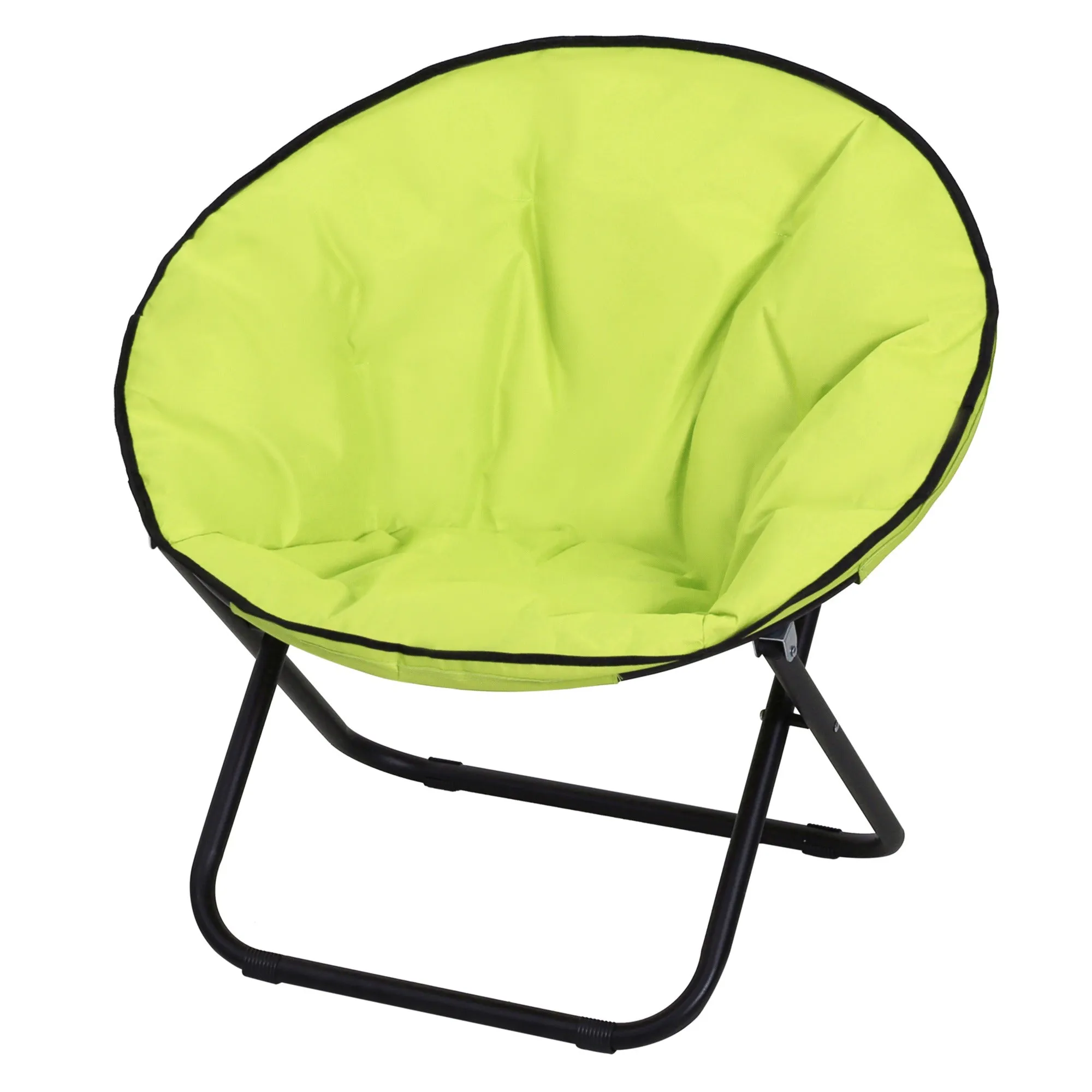 Rootz Yellow Folding Chair - Camping Armchair - Garden Chair - Upholstery Chair - Foldable Metal   Oxford Fabric - 80cm x 80cm x 75cm