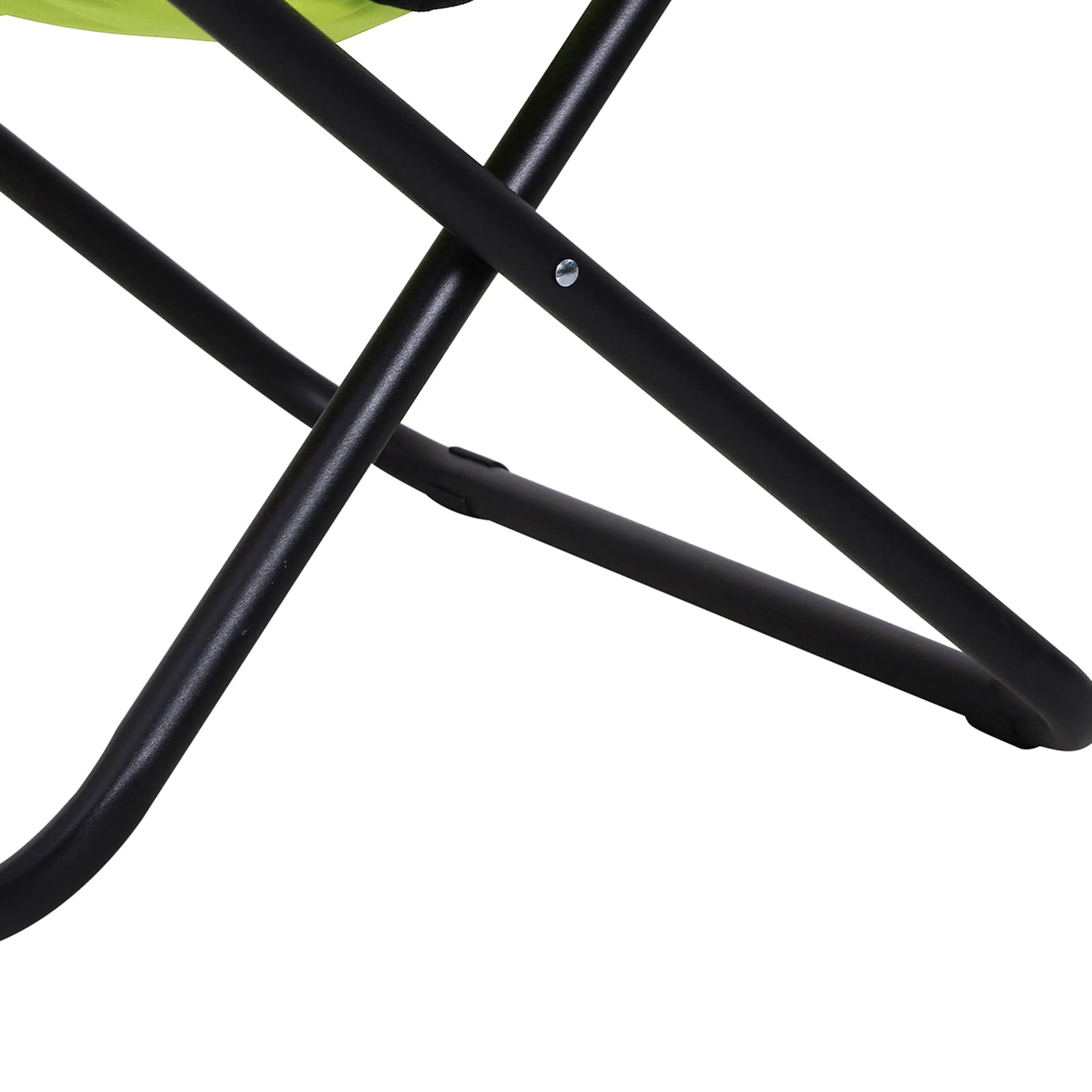 Rootz Yellow Folding Chair - Camping Armchair - Garden Chair - Upholstery Chair - Foldable Metal   Oxford Fabric - 80cm x 80cm x 75cm