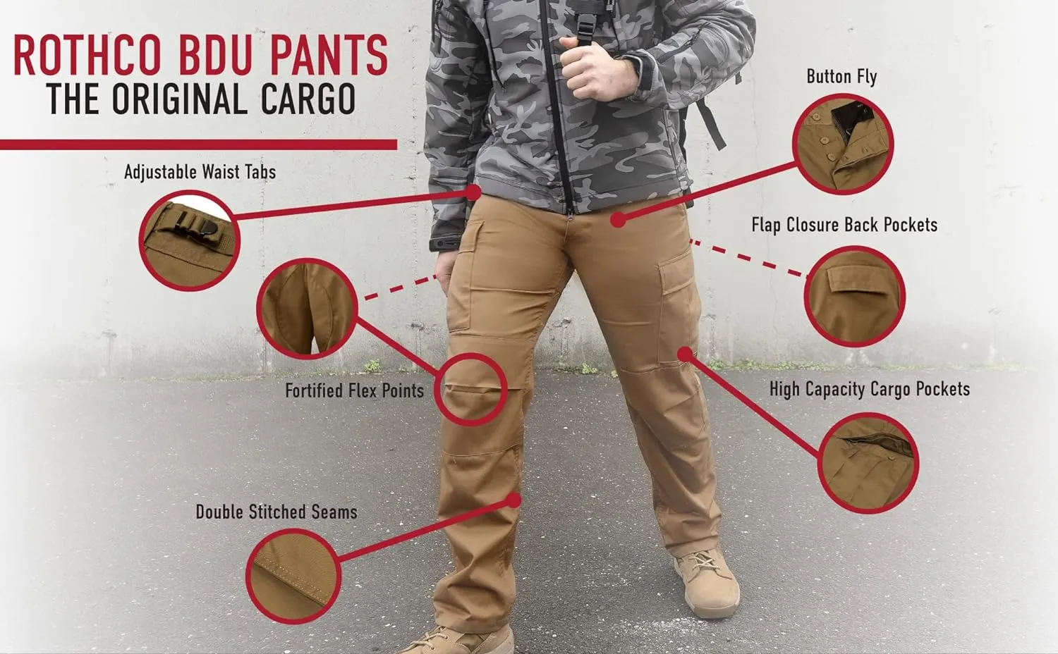 Rothco BDU Pant Tri-Color -Swat Cloth Size