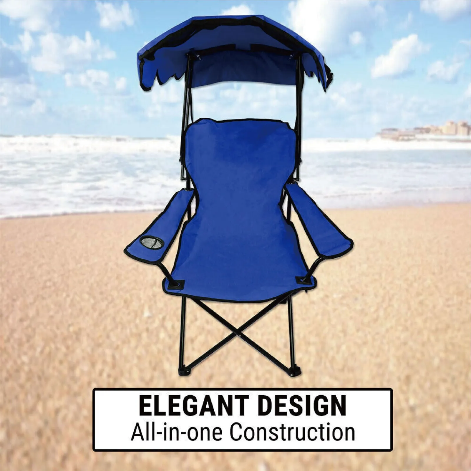 RYNX | Chair Folding W/Sunshade Beach Camping Folding Outdoor Fishing