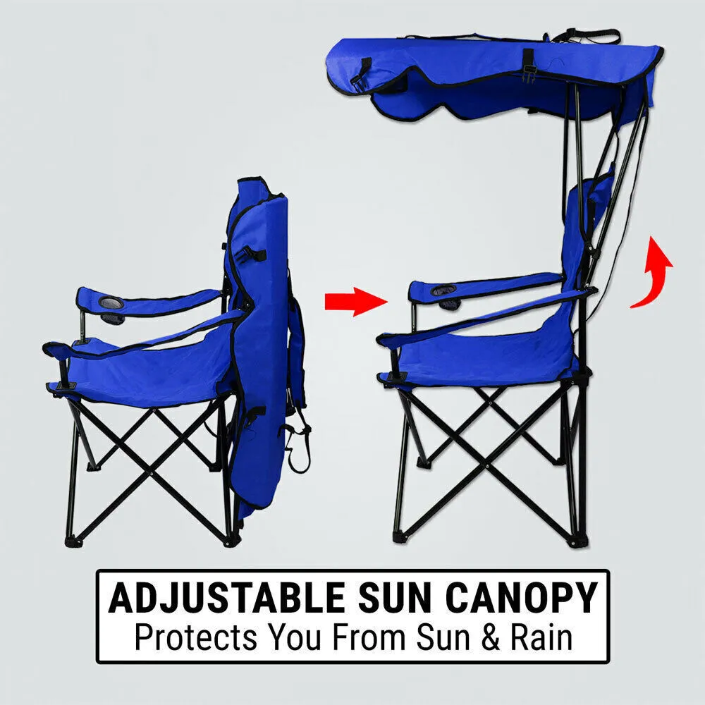 RYNX | Chair Folding W/Sunshade Beach Camping Folding Outdoor Fishing