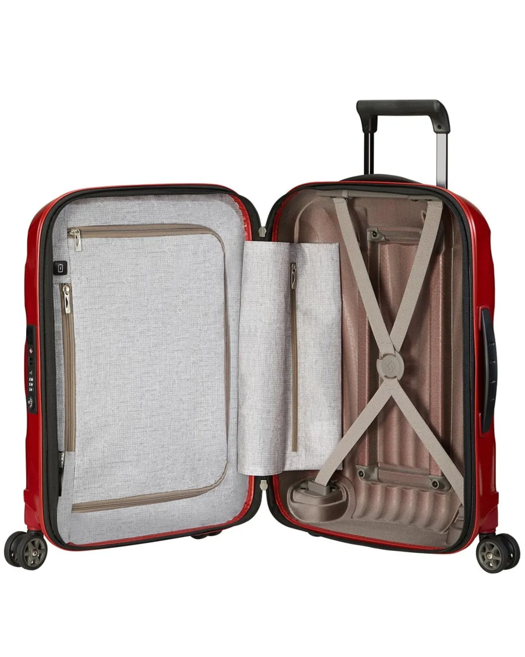 Samsonite C-Lite 55cm expandable cabin spinner Chili Red