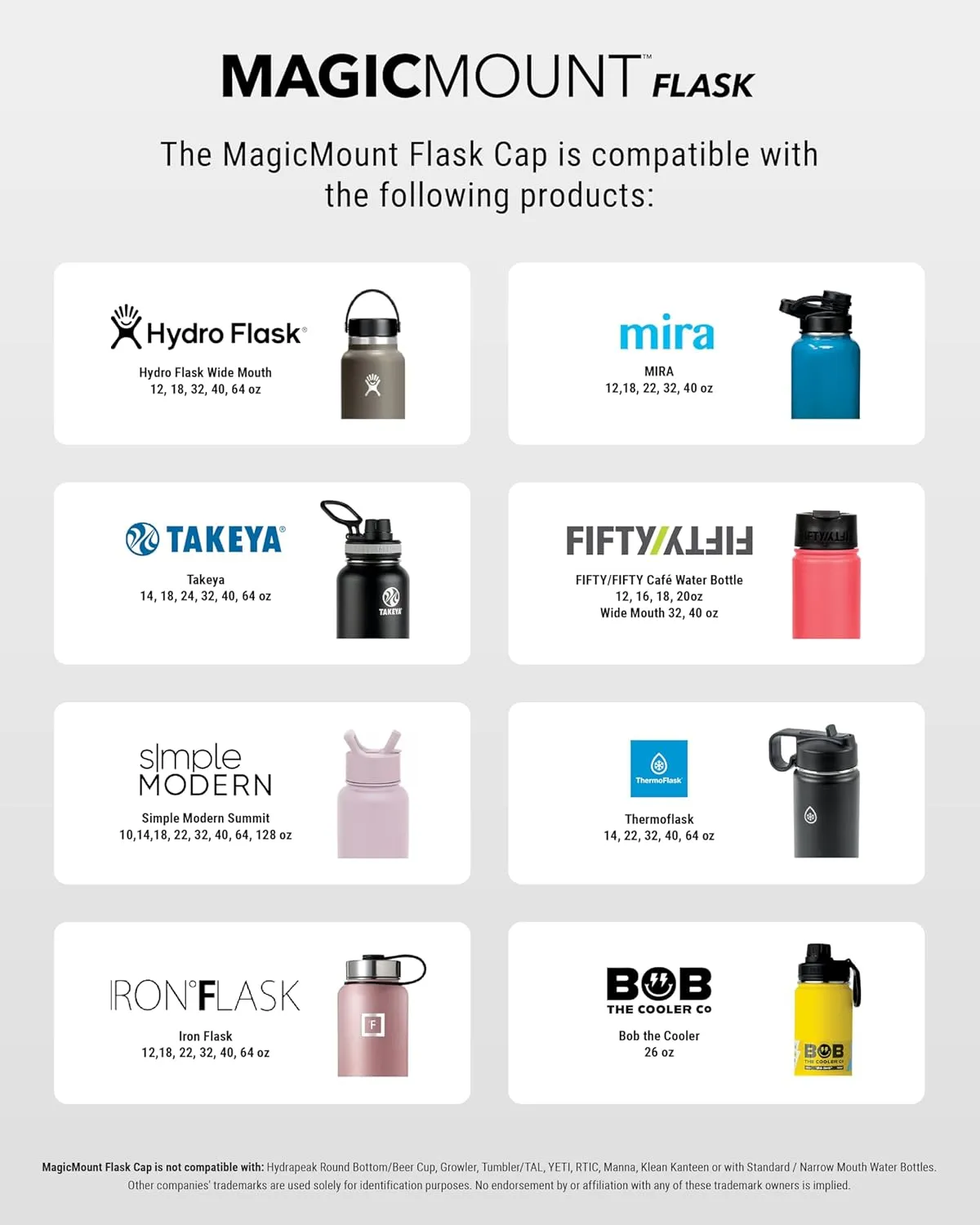 Scosche MFMS32 MagicMount Flask 32 oz Stainless Steel Water Bottle with MagSafe Phone Mount Stand, 12H Hot & 24H Cold, Insulated Flask with Magnetic Phone Holder for Gym, Travel, Sports, 32oz Black