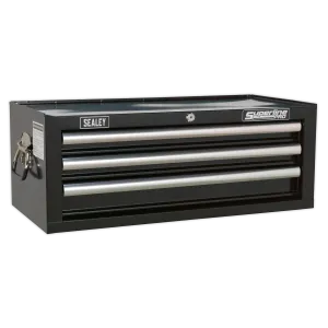 Sealey Mid-Box 3 Drawer with Ball-Bearing Slides - Black AP33339B