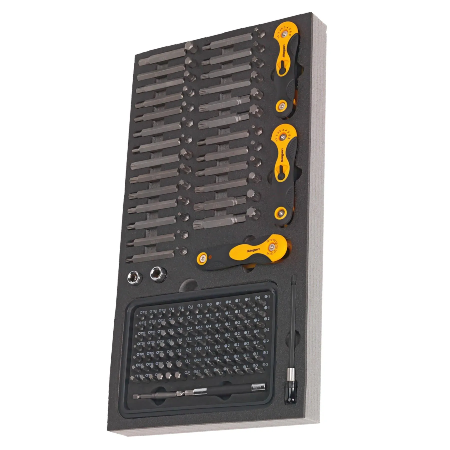 Sealey Tool Tray with Specialised Bits & Folding Hex Keys 192pc