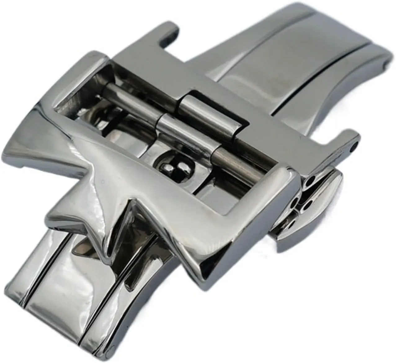SERDAS 18mm 20mm 316L Stainless Steel Double By Double Open Watch Buckle Clasp Strap Deployant For Watchbands