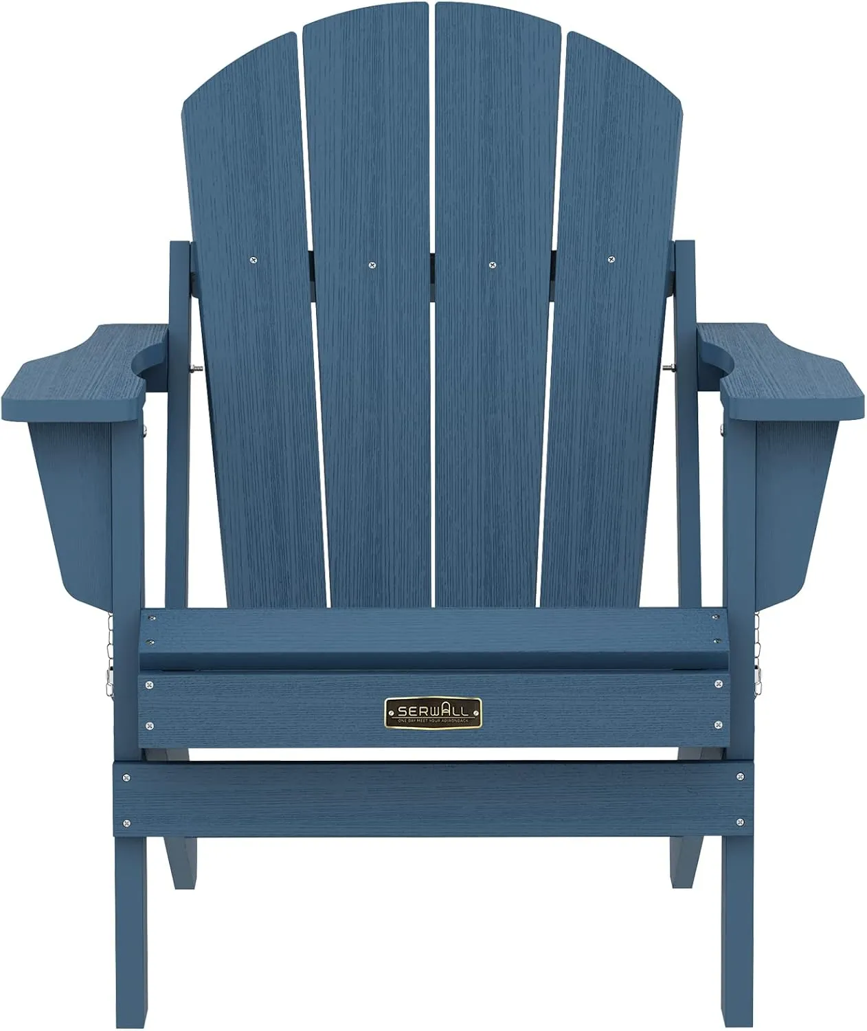 SERWALL Folding Adirondack Chairs Weather Resistant for Outdoor, Patio, Lawn, Garden, Backyard Deck, Fire Pit - Blue