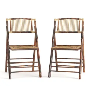 Set of 2 Wood Folding Chairs - Flash Furniture