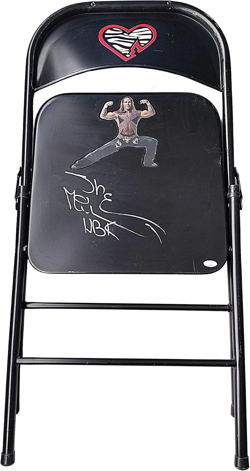 Shawn Michaels Autograph Wrestling Chair with HBK Inscription JSA Authentic NWO Wrestling Signed Sports Memorabilia