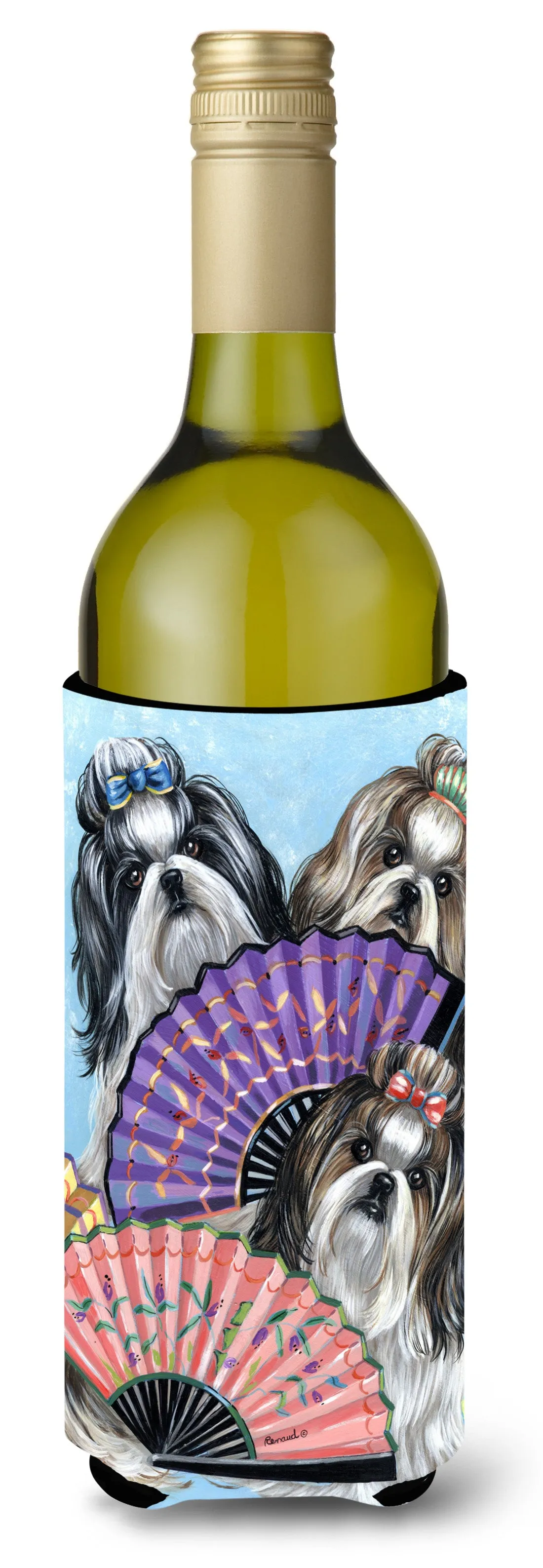 Shih Tzu Top Fans Wine Bottle Hugger PPP3190LITERK