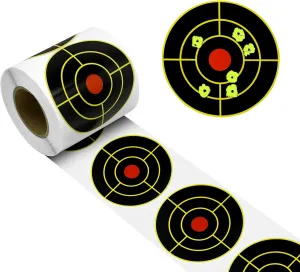 Shooting Targets, 3" Splatter Targets Stickers Self Adhesive Target for Shooting Range Reactive Paper Target for Shootings Gun Target for Airsoft, Rifle, Pistol Shooting Practice